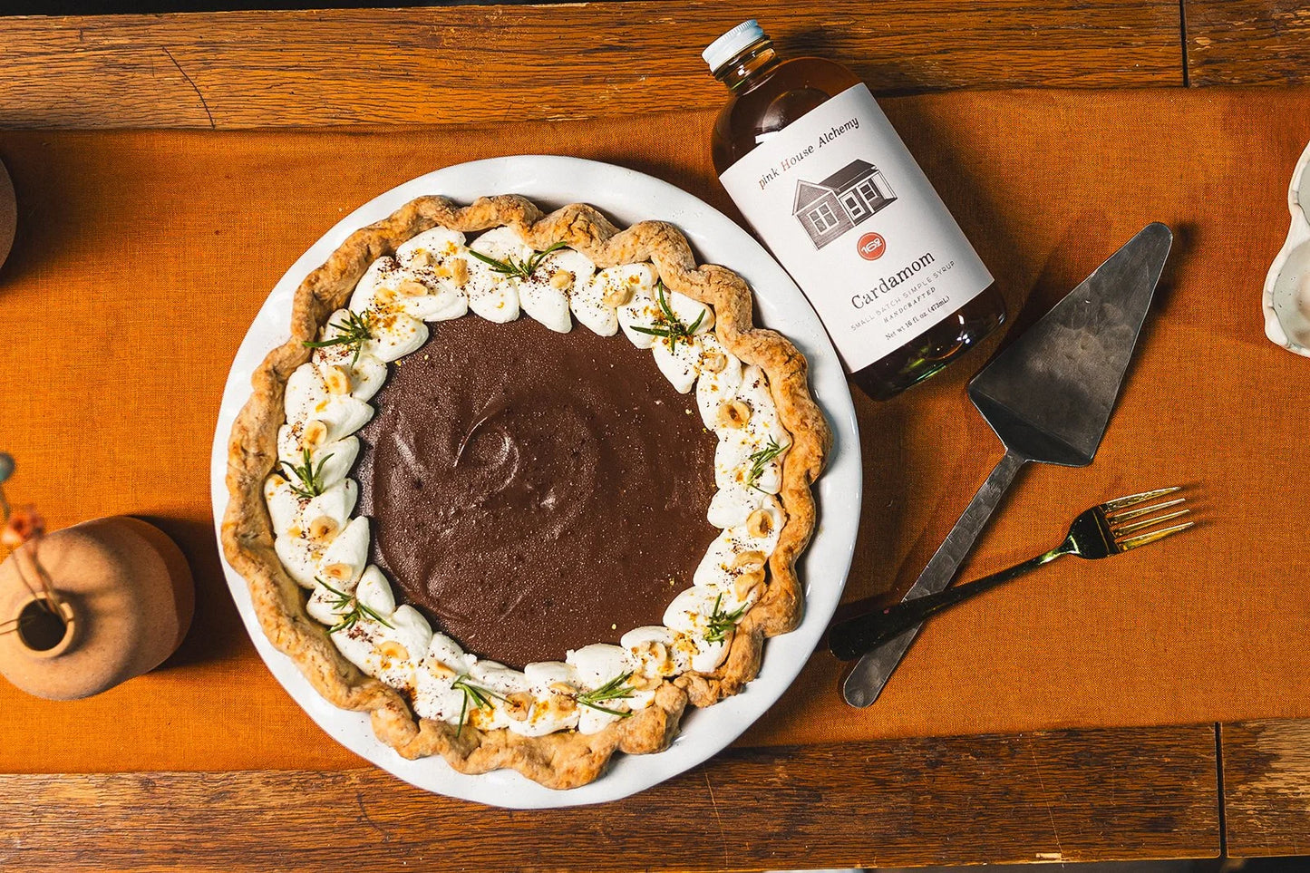 ✨Pink House Chocolate Cardamom Silk Pie Recipe